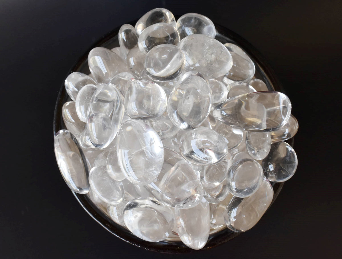 Crystal Quartz Tumbled Crystals (Dispelling Negative Energy and Dreams) | Tumbled Stones & Chips | Wiccan Center