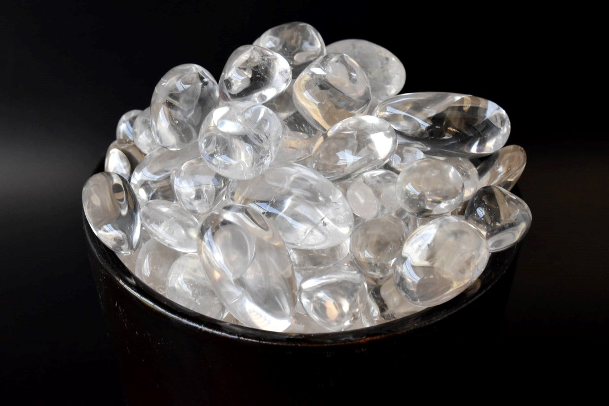 Crystal Quartz Tumbled Crystals (Dispelling Negative Energy and Dreams) | Tumbled Stones & Chips | Wiccan Center