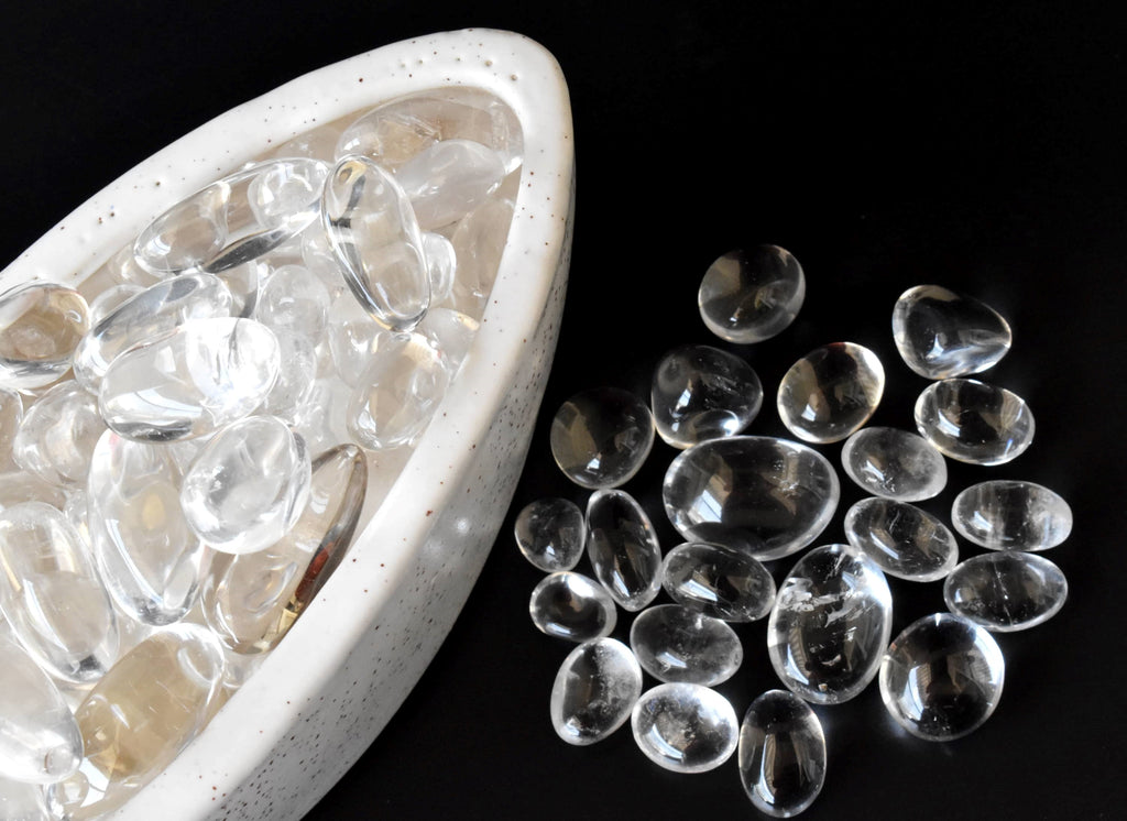 Crystal Quartz Tumbled Crystals (Dispelling Negative Energy and Dreams) | Tumbled Stones & Chips | Wiccan Center