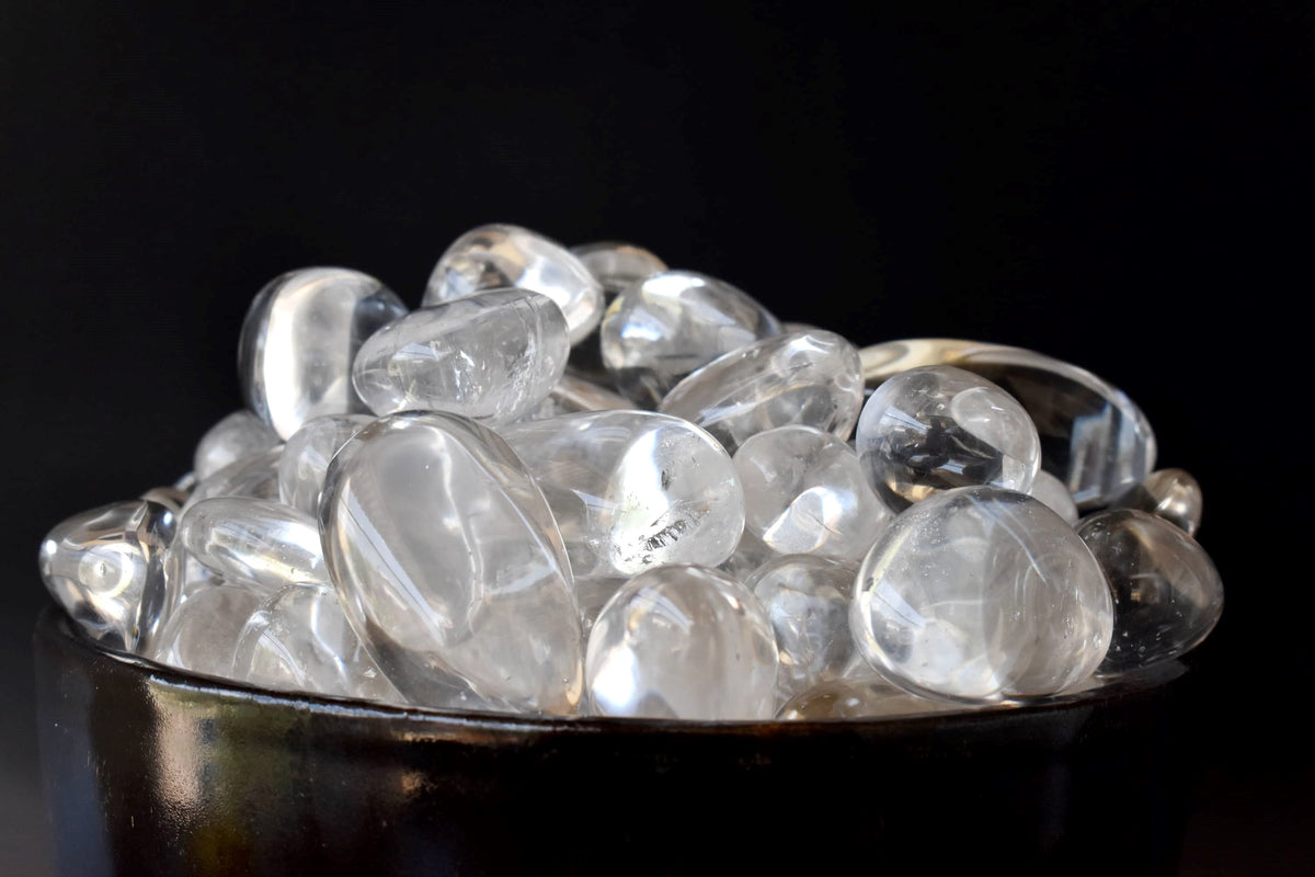 Crystal Quartz Tumbled Crystals (Dispelling Negative Energy and Dreams) | Tumbled Stones & Chips | Wiccan Center