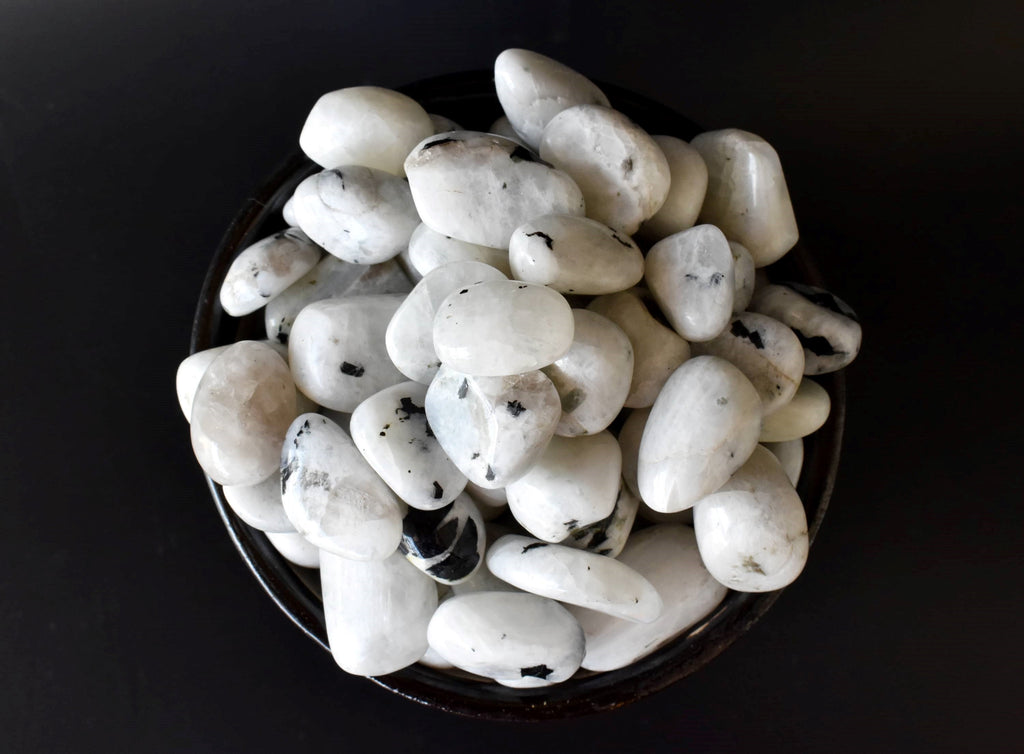 Rainbow Moonstone Tumbled Stone A Grade, Medium Tumbled Stone (Pack of 4oz, 1/2 lb and 1 lb) | Tumbled Stones & Chips | Wiccan Center