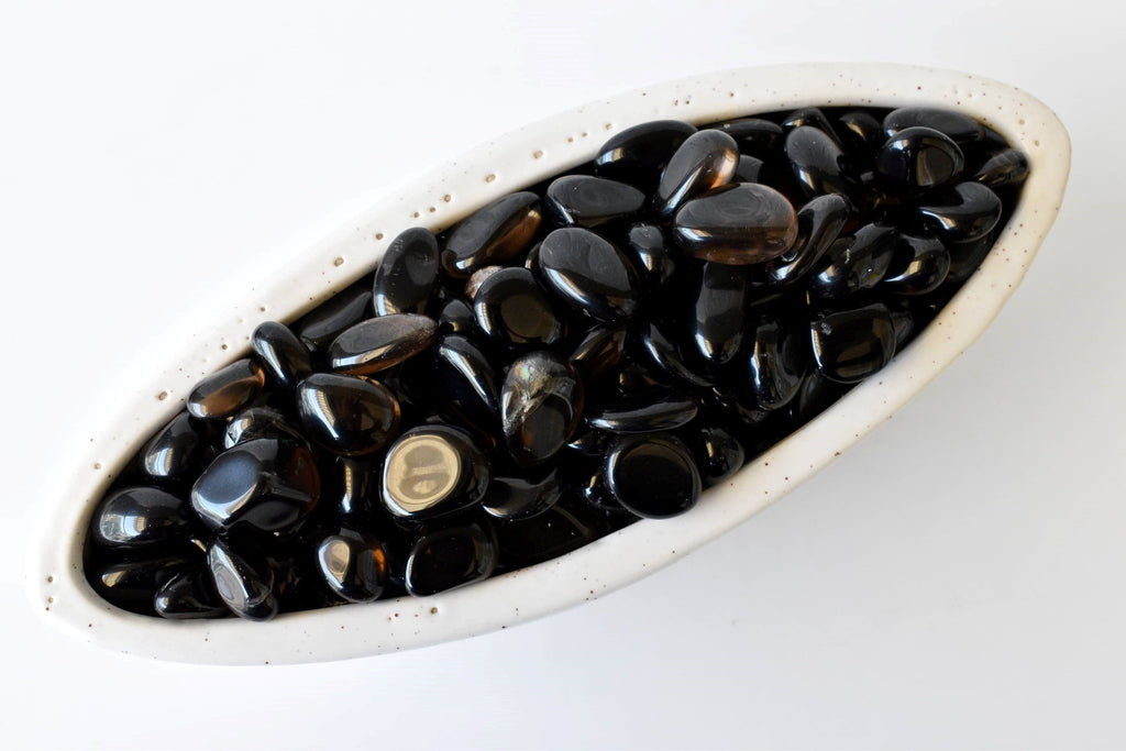 Dark Smokey Quartz Tumbled Crystals (Luck And Good Fortune and Grounding) | Tumbled Stones & Chips | Wiccan Center