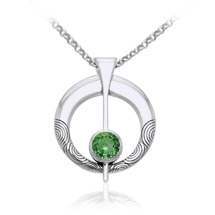 Danu Silver and Gem Celtic Thistle Set TSE150