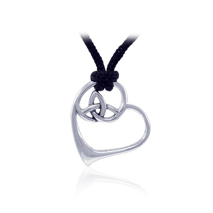 Elegance in Modern Celtic ~ Sterling Silver Pendant with Nylon Cord Set TSE527