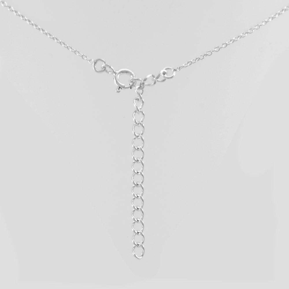 Large Silver Celtic Cross Gemstone Pendant and Chain Set TSE752