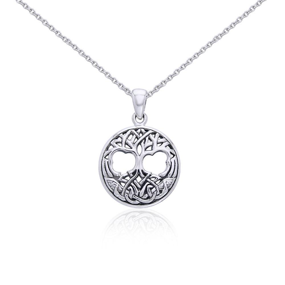 Silver Celtic Tree of Life Pendant and Chain Set TSE780