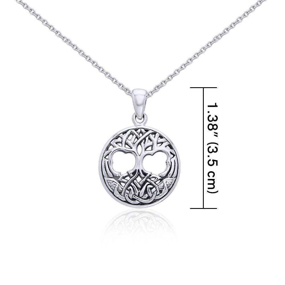 Silver Celtic Tree of Life Pendant and Chain Set TSE780