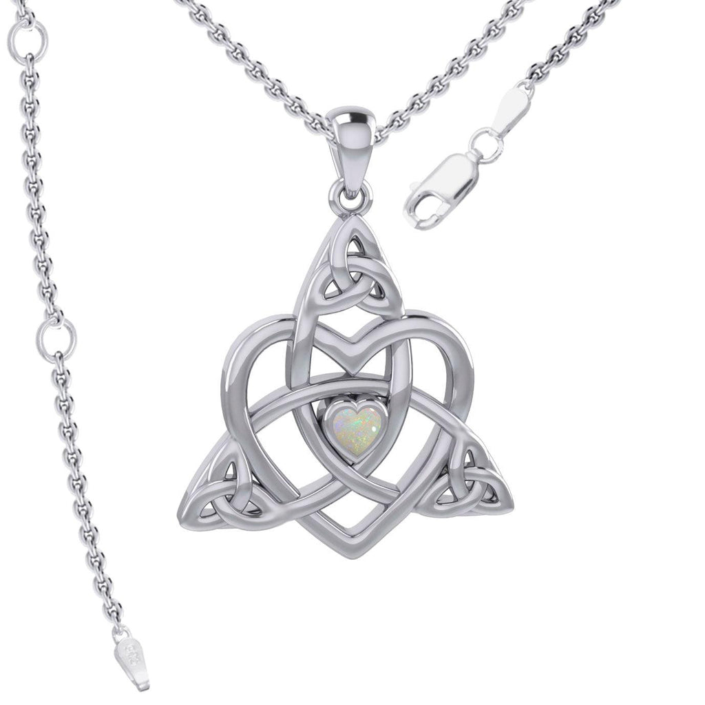 Celtic Heart Birthstone Trinity Silver Pendant TPD5990