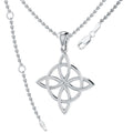Celtic Four-Point Sterling Silver Pendant TP554