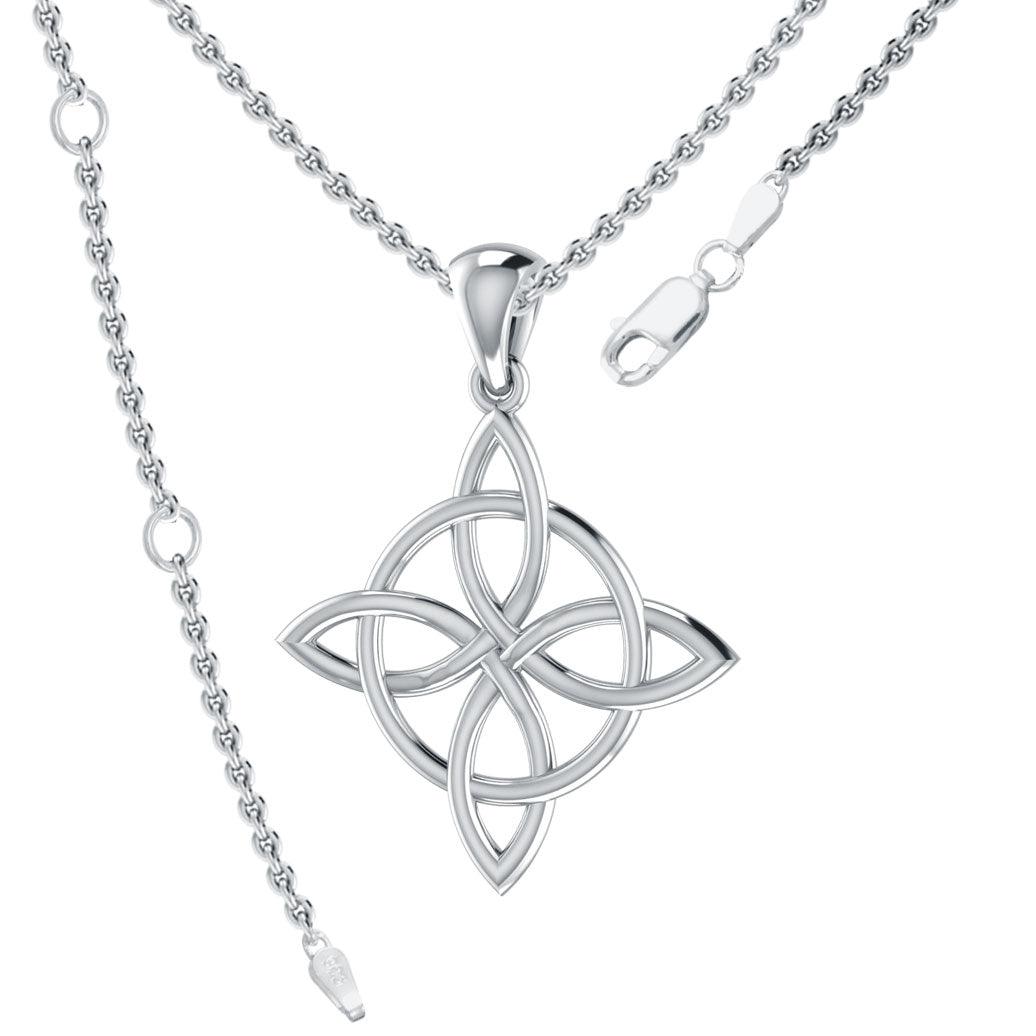 Celtic Four-Point Sterling Silver Pendant TP554