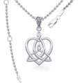Celtic Motherhood Triquetra or Trinity Heart Sterling Silver Pendant TPD5782
