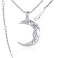 The Celtic Moon Raven Sterling Silver Pendant TPD5261