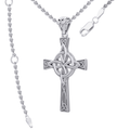 Celtic Cross with Four Point Knot Sterling Silver Pendant TPD5811
