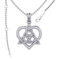 Celtic Flowing Heart Triquetra Sterling Silver Pendant – Graceful Symbol of Love and Unity by Peter Stone Jewelry TPD6215