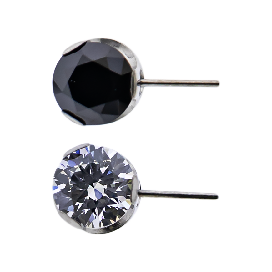 Keon- Round Front Facing Prong Set Low Profile End | Body Jewelry | Wiccan Center