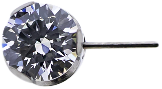 Keon- Round Front Facing Prong Set Low Profile End | Body Jewelry | Wiccan Center