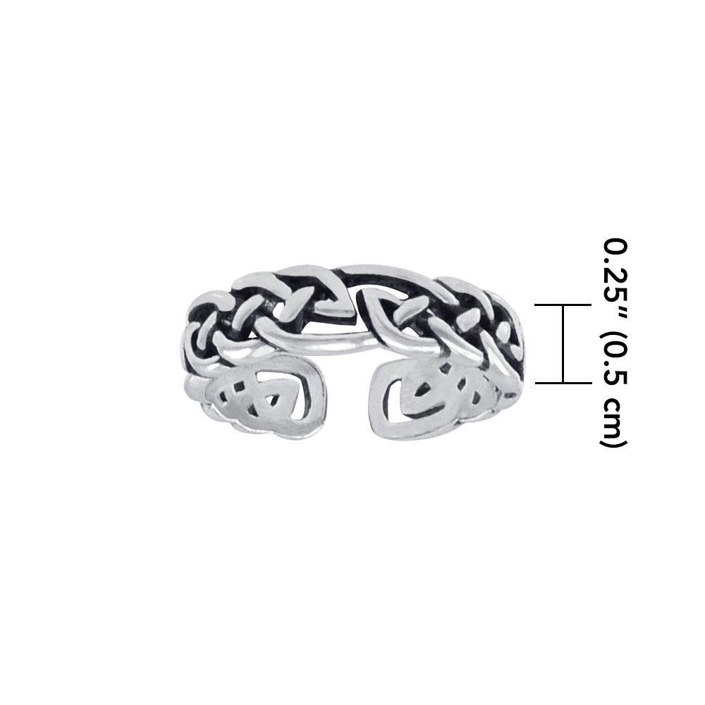 Celtic Knotwork Sterling Silver Toe Ring TTR069