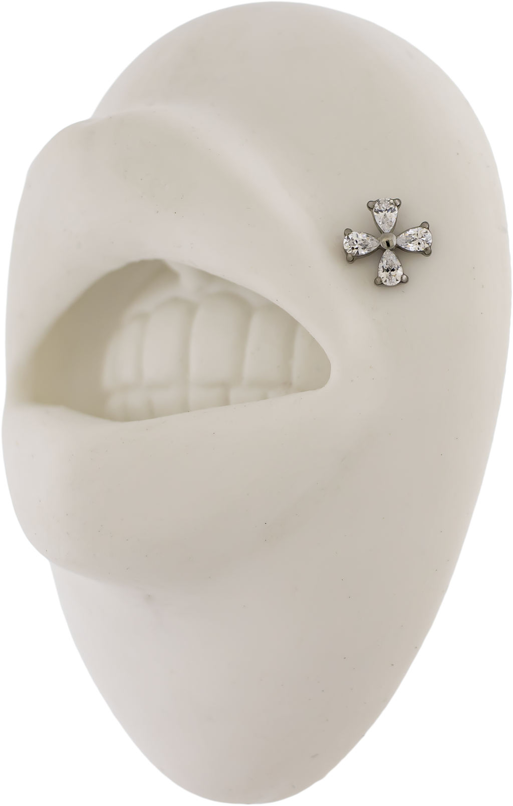 16G/18G Steel Internally Threaded End- Pear Cut Cluster | Body Jewelry | Wiccan Center