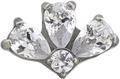 16G/18G Steel Internally Threaded End- Pear & Round Cluster | Body Jewelry | Wiccan Center