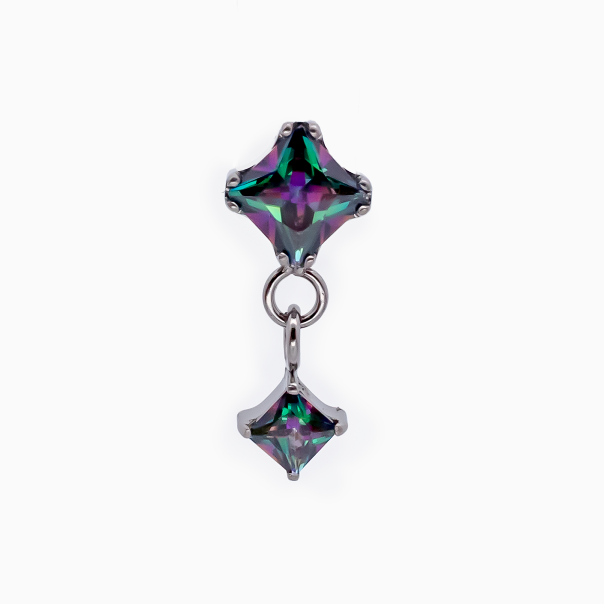 Steel Internally Threaded End - Square Dangle 16G | Body Jewelry | Wiccan Center