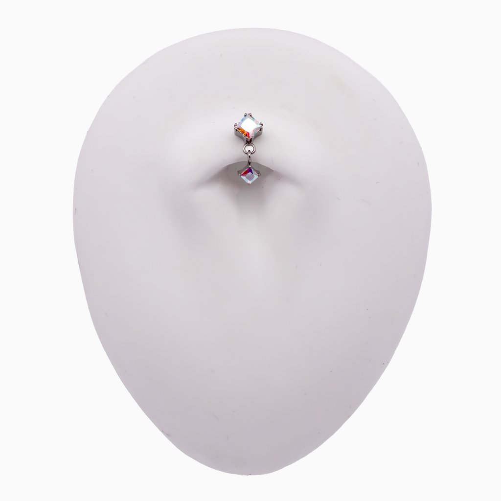 Steel Internally Threaded End - Square Dangle 16G | Body Jewelry | Wiccan Center