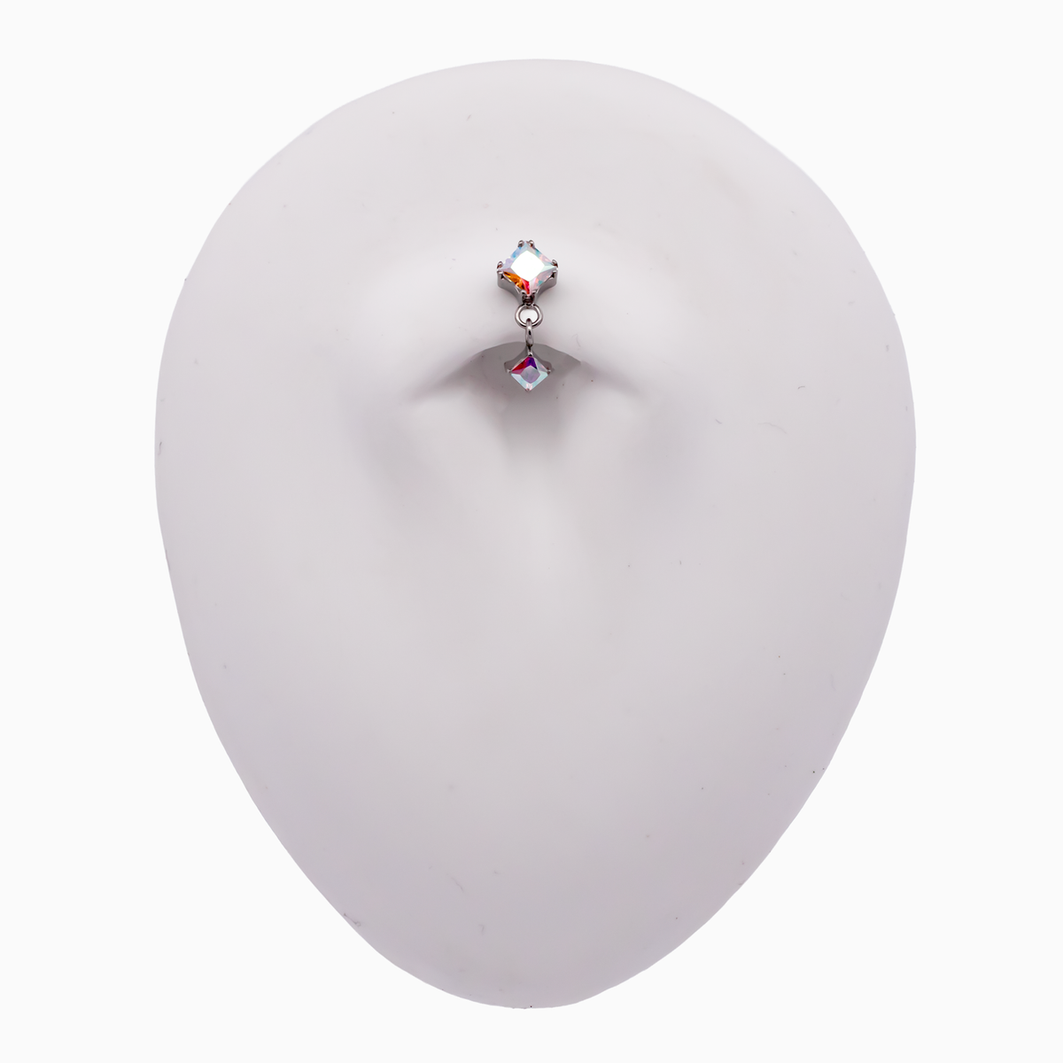 Steel Internally Threaded End - Square Dangle 16G | Body Jewelry | Wiccan Center