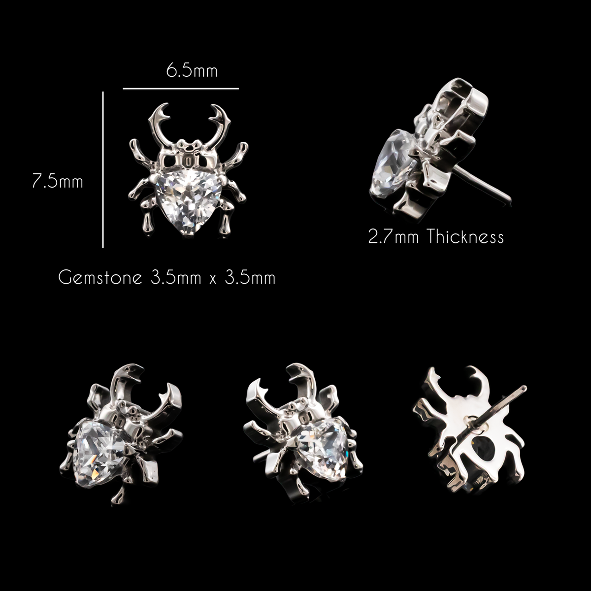 Cassian - Threadless End | Body Jewelry | Wiccan Center