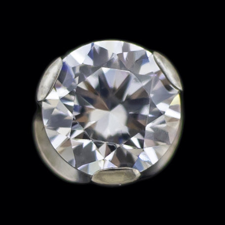 Keon - Round Prong Set Low Profile End | Body Jewelry | Wiccan Center
