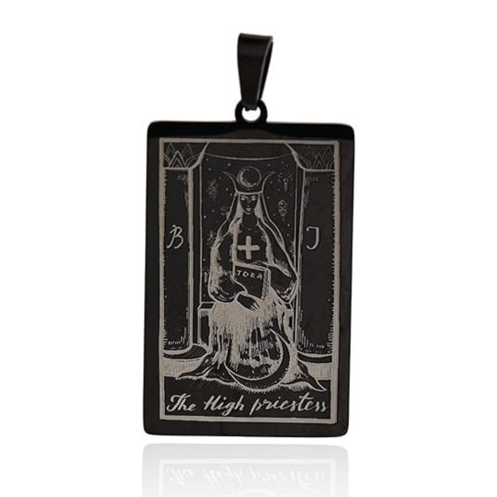 Tarot Card Necklaces - Black Plated HD | | Wiccan Center
