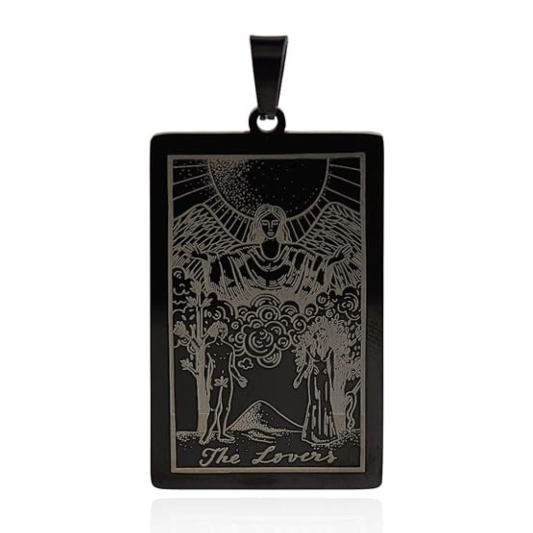 Tarot Card Necklaces - Black Plated HD | | Wiccan Center
