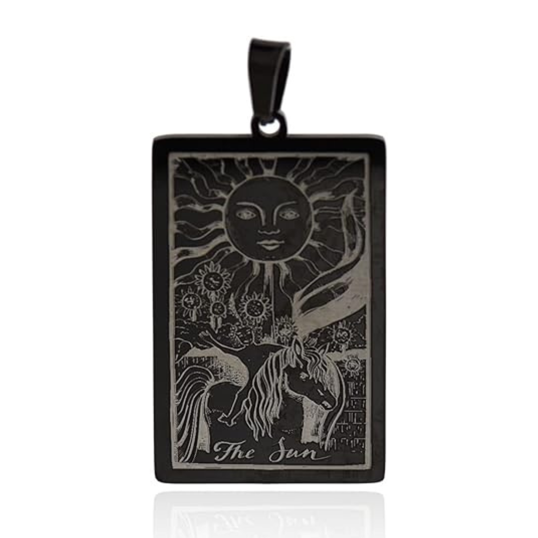 Tarot Card Necklaces - Black Plated HD | | Wiccan Center