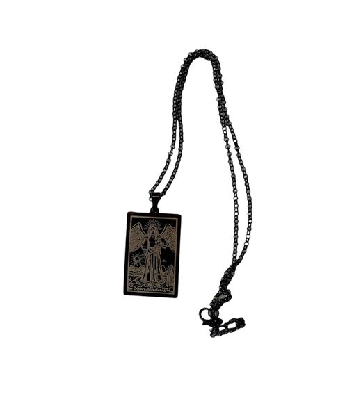 Tarot Card Necklaces - Black Plated HD | | Wiccan Center