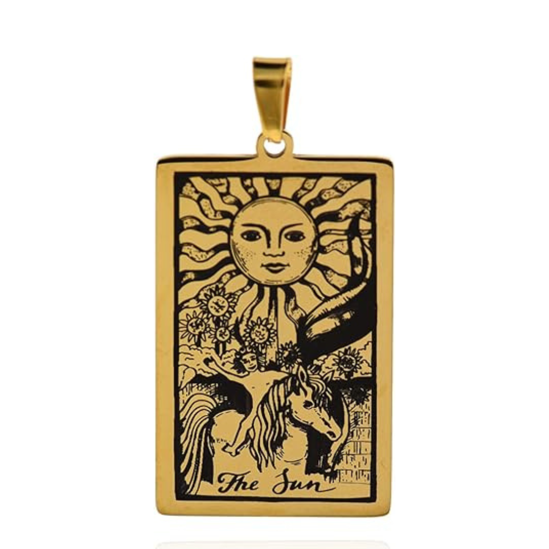 Tarot Card Necklaces - Gold Colored HD | | Wiccan Center