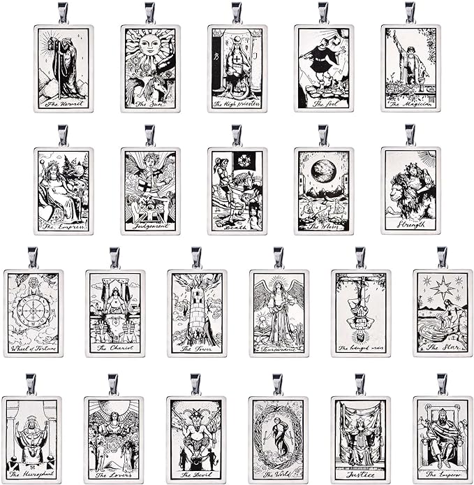 Tarot Card Necklaces - Silver Colored HD | | Wiccan Center