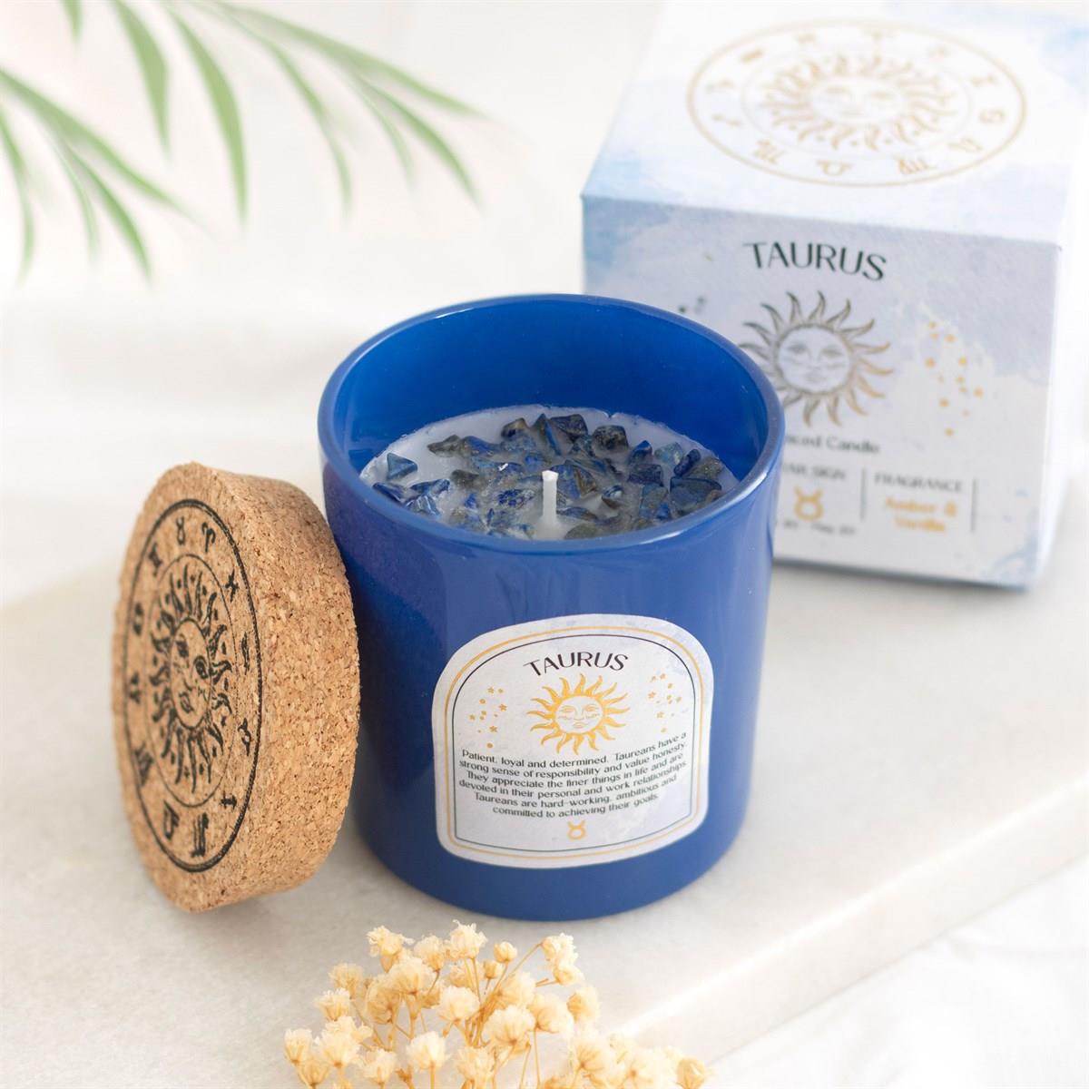 Scented Zodiac Crystal Candle | | Wiccan Center