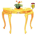 Teak Wood Half Moon Table | side table | Wiccan Center