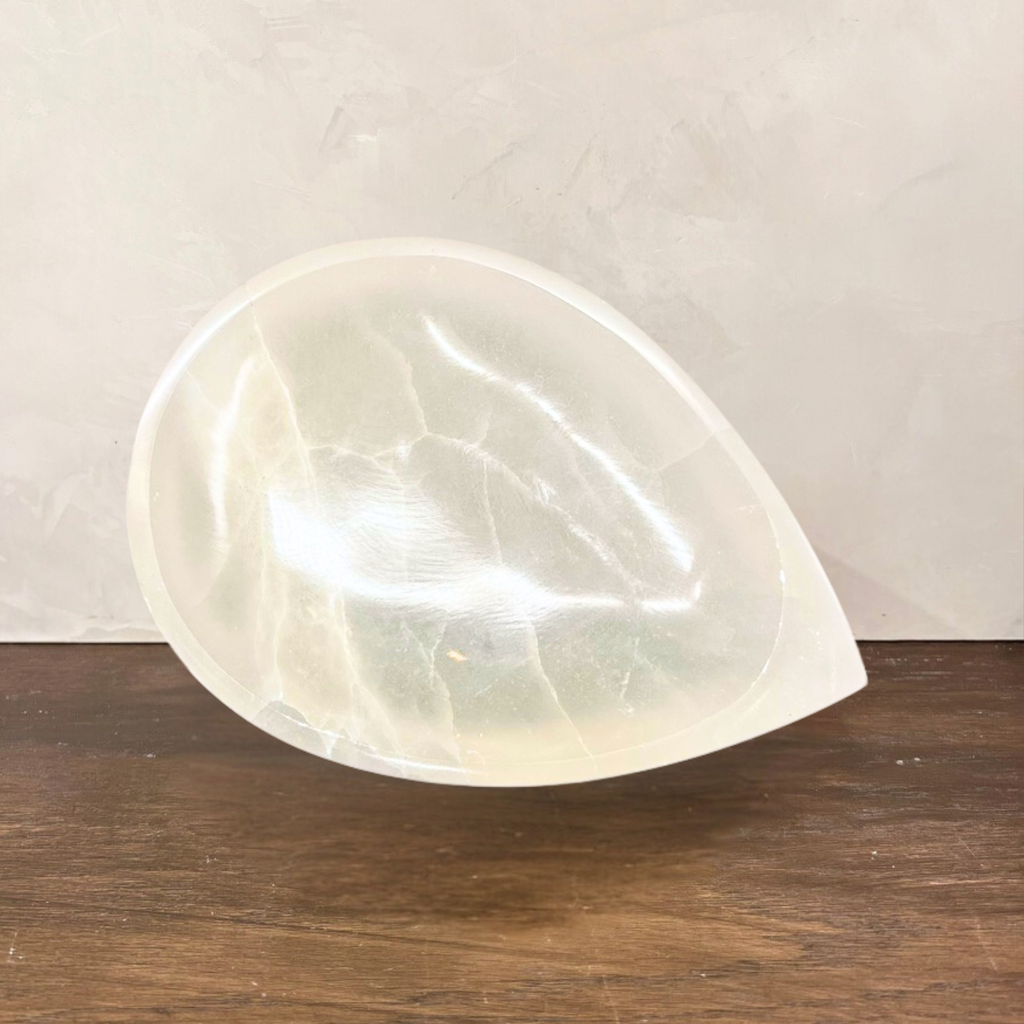 Teardrop Selenite Bowl | Object | Wiccan Center