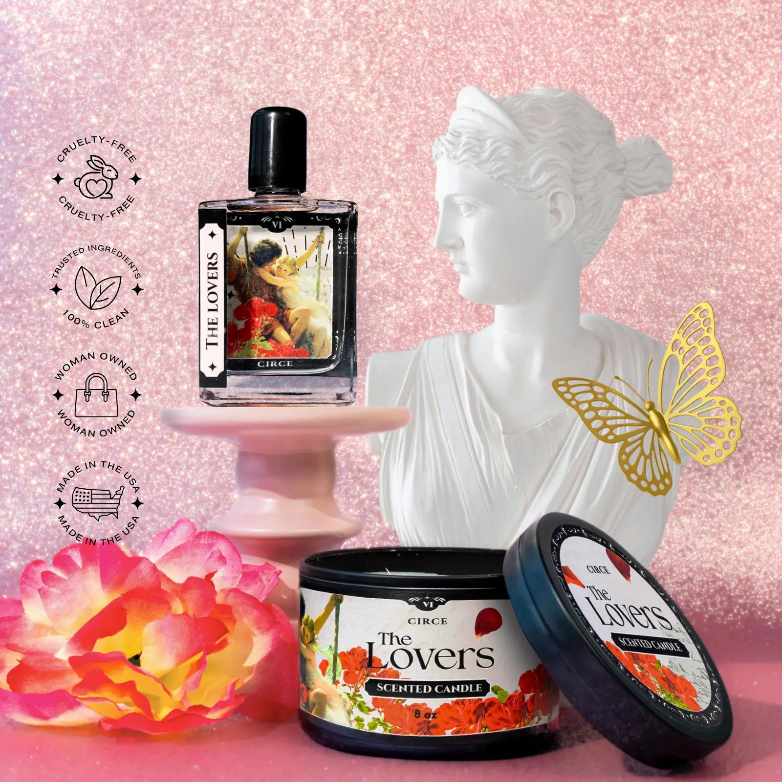 The Lovers Tarot Perfume Oil - 1.7 oz Roller | Wood, Freesia & Red Plum | | Wiccan Center