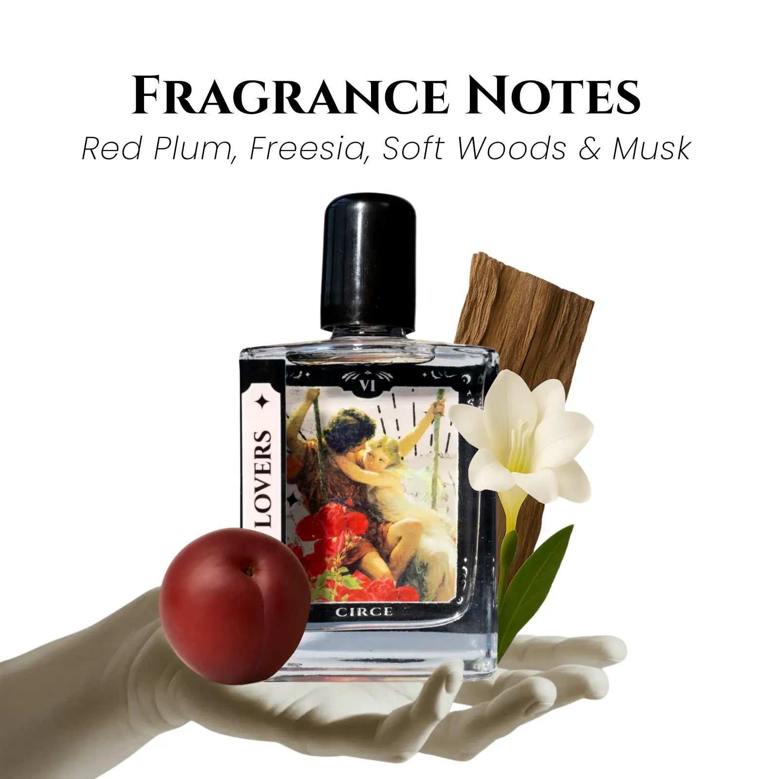 The Lovers Tarot Perfume Oil - 1.7 oz Roller | Wood, Freesia & Red Plum | | Wiccan Center