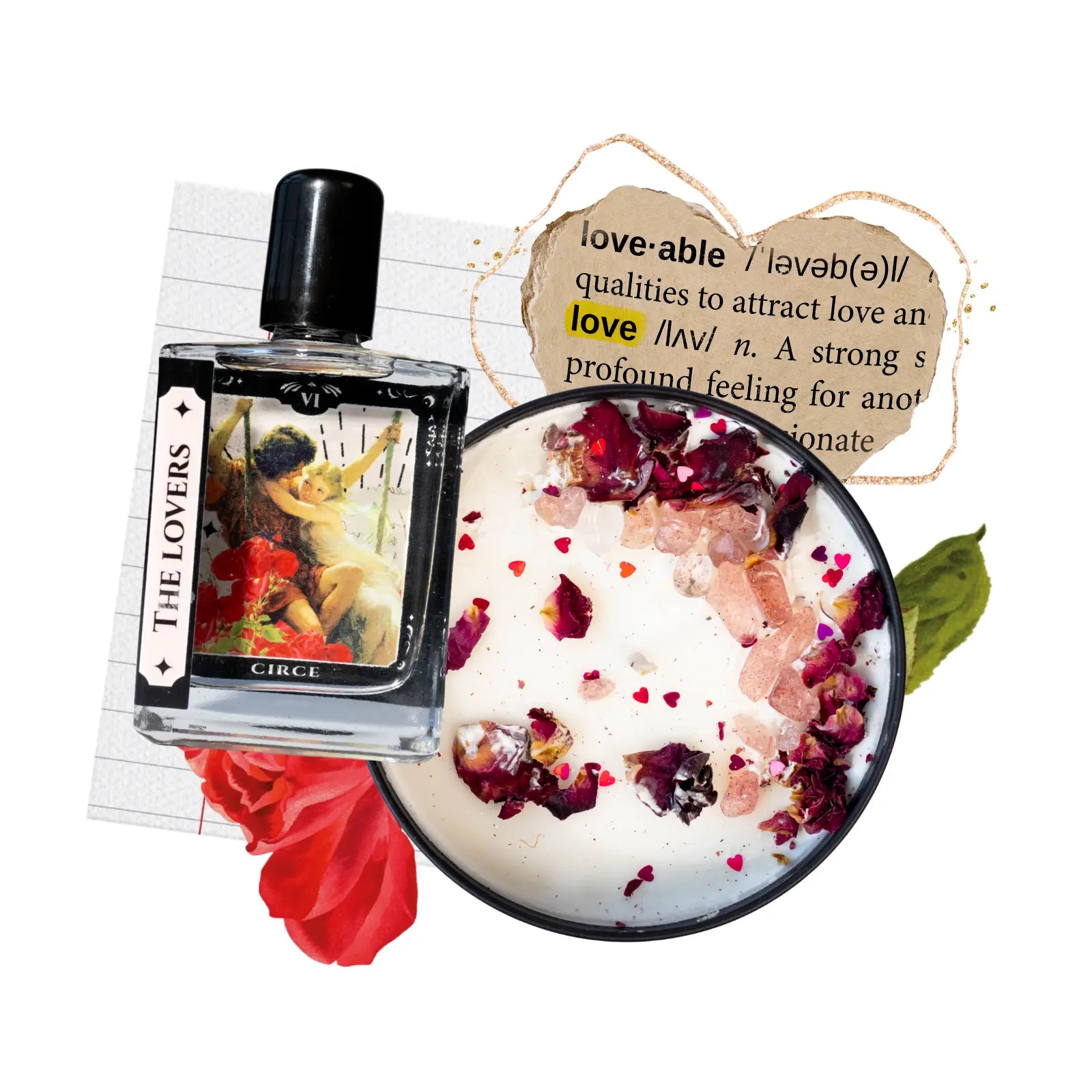 The Lovers Tarot Perfume Oil - 1.7 oz Roller | Wood, Freesia & Red Plum | | Wiccan Center