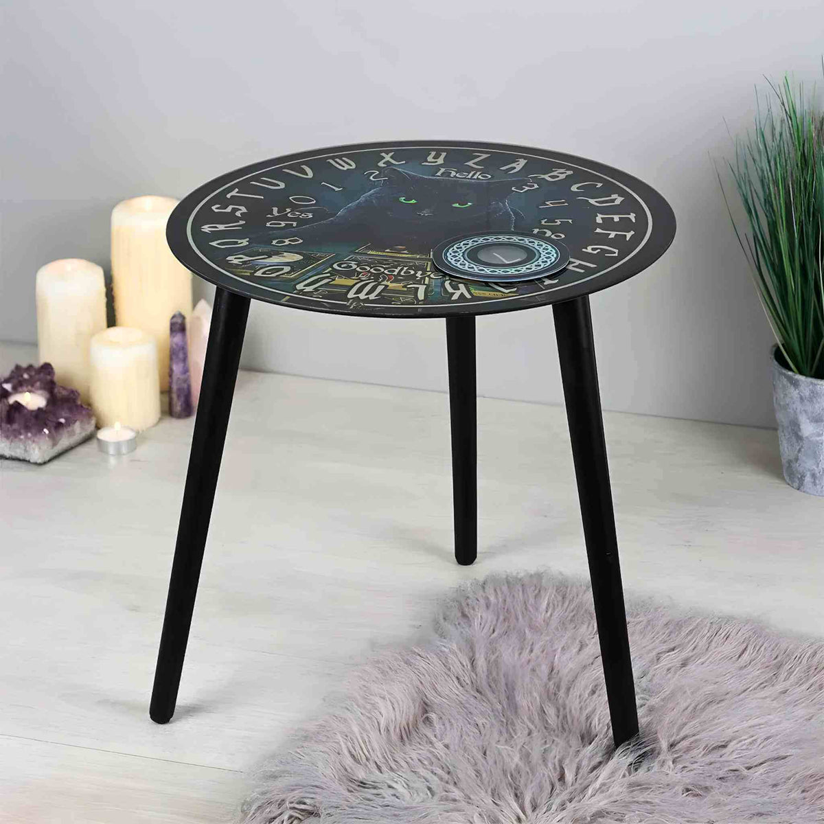 The Reader Glass Spirit Board Table | Tables | Wiccan Center