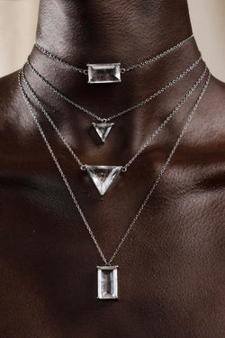 Obscura Stacking Shards in Striated Crystal (Silver) | Jewelry | Wiccan Center