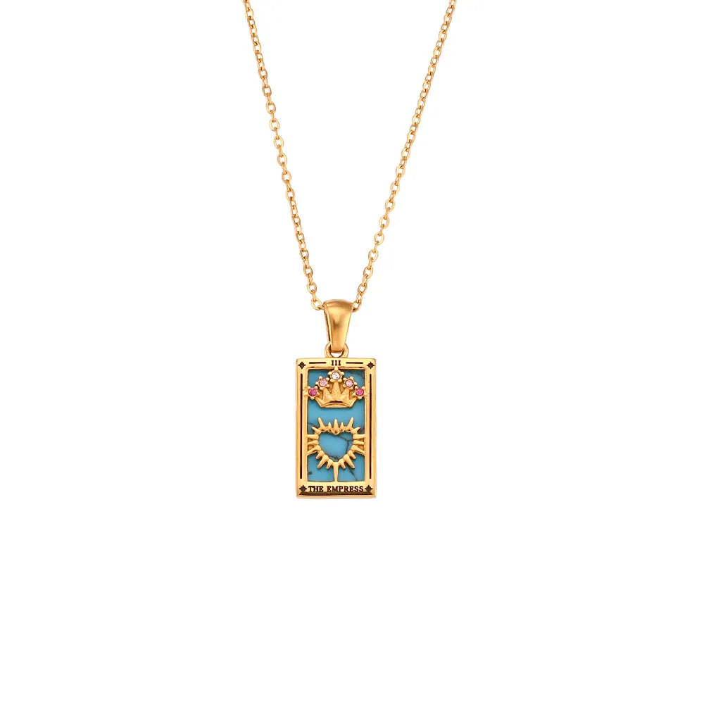 Gold Tarot Card Necklaces | necklace | Wiccan Center