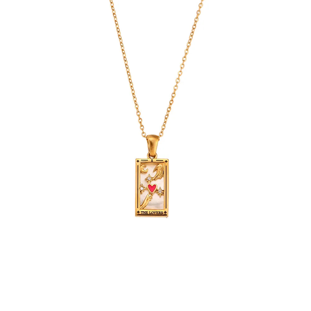 Gold Tarot Card Necklaces | necklace | Wiccan Center