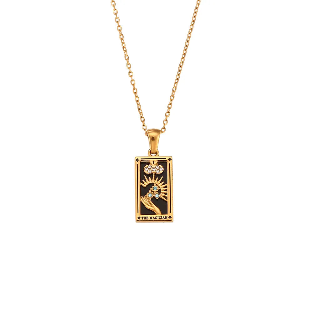 Gold Tarot Card Necklaces | necklace | Wiccan Center
