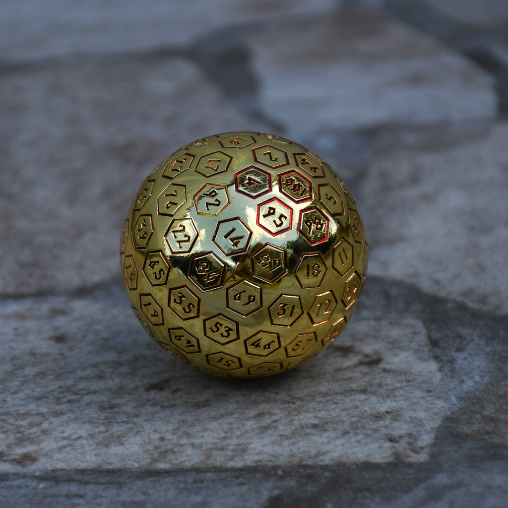 The Orb D100 - Red and Gold Metal Die | D100 | Wiccan Center