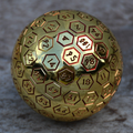 The Orb D100 - Red and Gold Metal Die | D100 | Wiccan Center