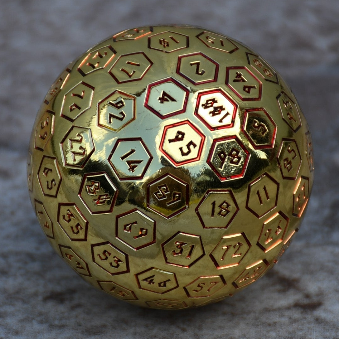 The Orb D100 - Red and Gold Metal Die | D100 | Wiccan Center