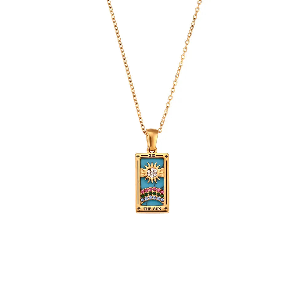 Gold Tarot Card Necklaces | necklace | Wiccan Center