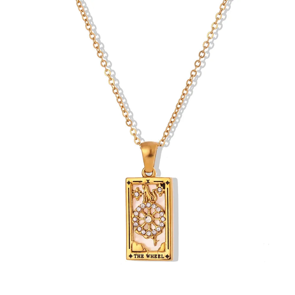 Gold Tarot Card Necklaces | necklace | Wiccan Center